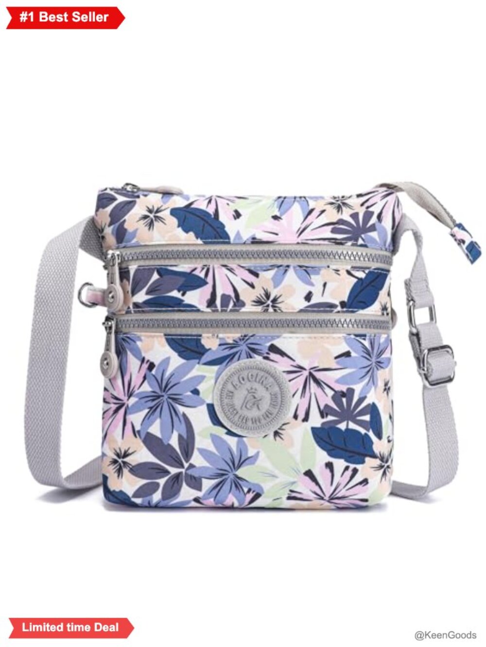 Nylon Crossbody Bag Small Multi Pocket Shoulder Purse